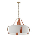 Hubbardton Forge - 104072-SKT-27-LC-SJ2812 - Four Light Pendant - Saratoga - Antique Brass