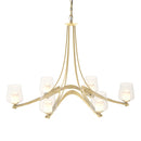 Hubbardton Forge - 104116-SKT-86-ZU0291 - Six Light Chandelier - Ribbon - Modern Brass