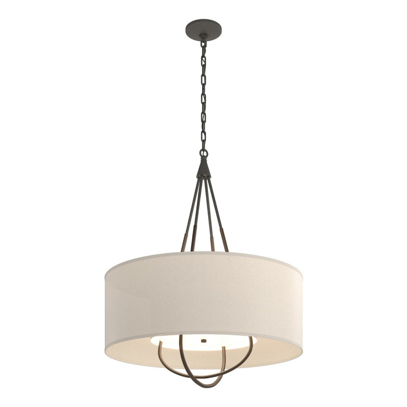 Hubbardton Forge - 104230-SKT-20-05-SA2811 - Four Light Pendant - Loop - Natural Iron