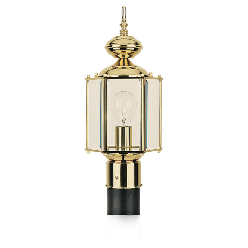 Generation Lighting. - 8209-02 - One Light Outdoor Post Lantern - Classico - Polished Brass
