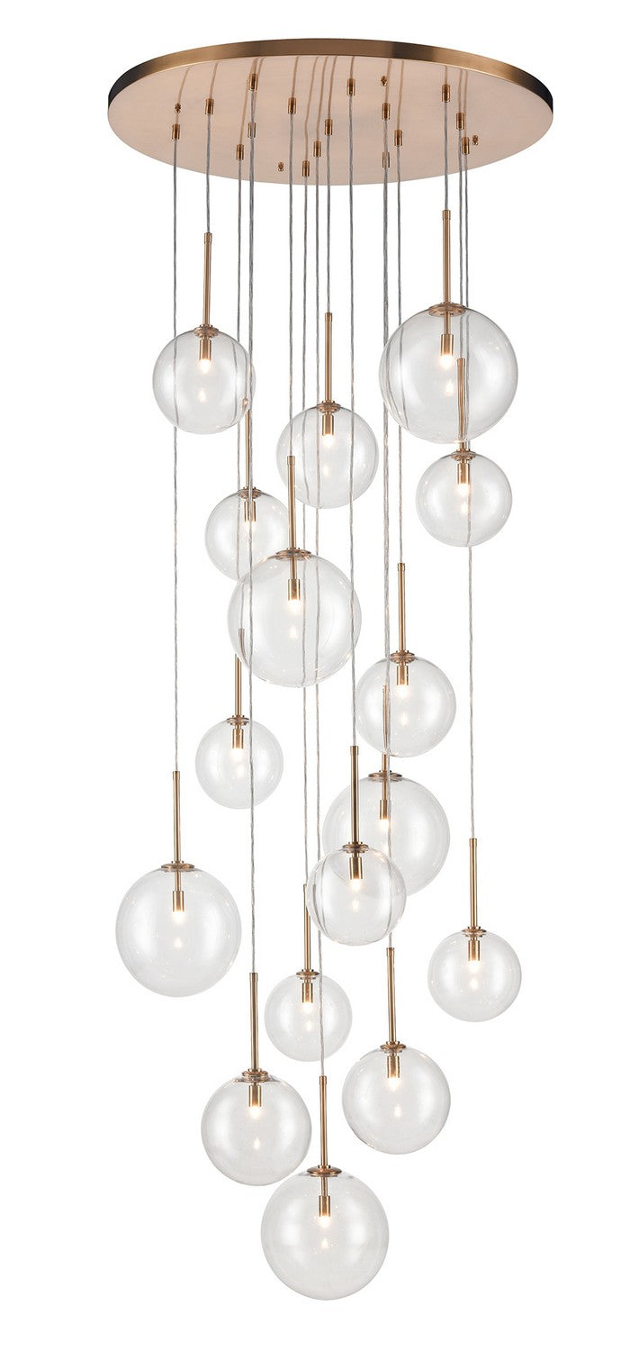 Avenue Lighting - HF4266-AB - 16 Light Pendant - Delilah - Aged Brass