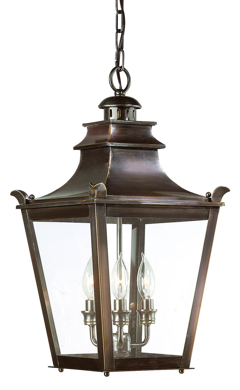 Troy Lighting - F9498EB - Three Light Hanging Lantern - Dorchester - English Bronze