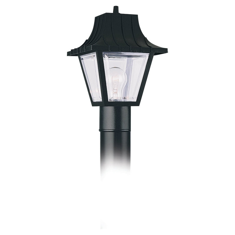 Generation Lighting. - 8275-32 - One Light Outdoor Post Lantern - Polycarbonate Outdoor - Black