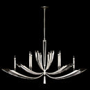 Lámpara Colgante Decorativa Chandelier 6Xe10-60W Acabado Silver/Metal Cristal.