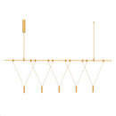 LÁMPARA DE TECHO COLGANTE MODERNA DECORATIVA LED 5W*7-35W 3500LM 3000K 110-240V 50-60HZ.