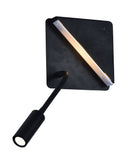 LÁMPARA DE PARED LED MODERNA 8W 3000K, 800LM, 100-240V, IP20, ACABADO NEGRO.