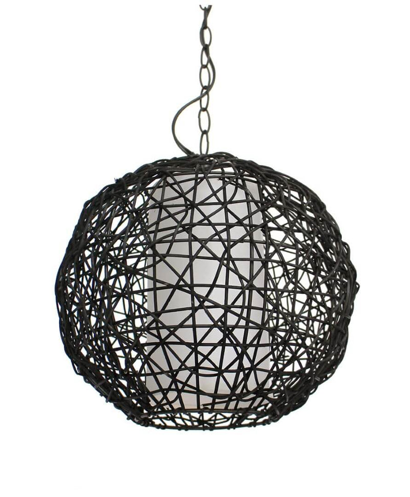 LÁMPARA DE TECHO COLGANTE DECORATIVA ESTILO RATTAN 1XE27-40W (NO INCLUIDO) 110-240V, 50-60HZ