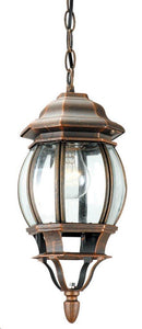 LÁMPARA DE TECHO TIPO FAROL PARA EXTERIOR 1XE27-100W 110-240V, ACABADO BRONZE.