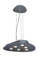 LAMPARA DE TECHO COLGANTE ACABADO SATIN NIQUEL 36W LED. 1500LM. 3000°K  D46CM X H15CM