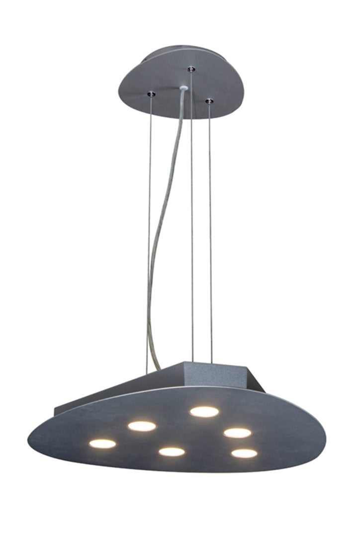 LAMPARA DE TECHO COLGANTE ACABADO SATIN NIQUEL 36W LED. 1500LM. 3000°K  D46CM X H15CM