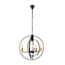 LÁMPARA DE TECHO COLGANTE MODERNA DECORATIVA 6XE12-5W (NO INCLUIDOS) 110-240V ACABADO NEGRO + DORADO.