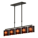 Hubbardton Forge - 137545-SKT-STND-07-ZB0151 - Five Light Pendant - Exos Glass - Dark Smoke