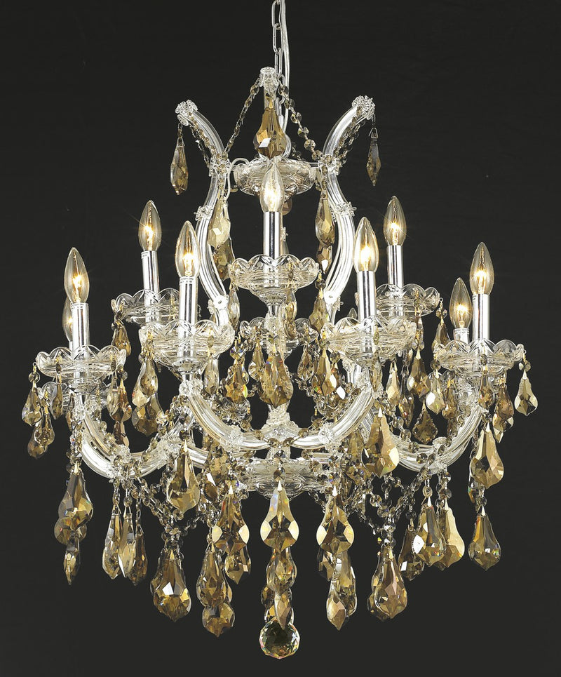 Elegant Lighting - 2801D27C-GT/RC - 13 Light Chandelier - Maria Theresa - Chrome