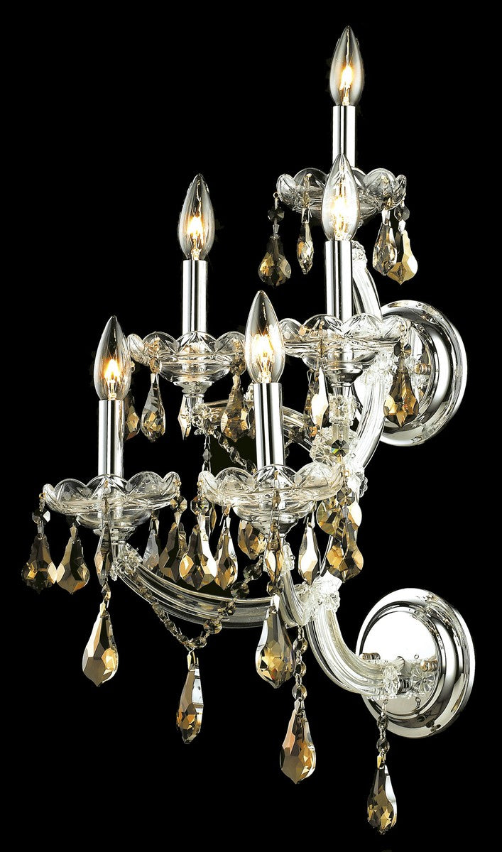 Elegant Lighting - 2801W5C-GT/RC - Five Light Wall Sconce - Maria Theresa - Chrome