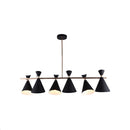 LÁMPARA DE TECHO DECORATIVA MODERNA  6XE27-40W (NO INCLUIDOS) 110-240V, ACABADO NEGRO + DORADO.