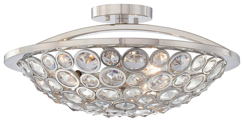 Metropolitan - N6750-613 - Three Light Semi Flush Mount - Magique - Polished Nickel