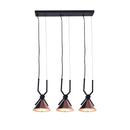 LÁMPARA DE TECHO LED 6W MODERNA DECORATIVA TONALIDAD DE LUZ 3000K, 100-240V, ACABADO NEGRO + COBRE.