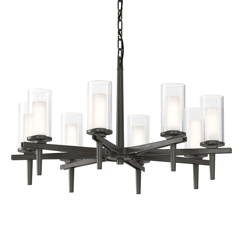 Hubbardton Forge - 104305-SKT-07-ZU0323 - Eight Light Chandelier - Constellation - Dark Smoke