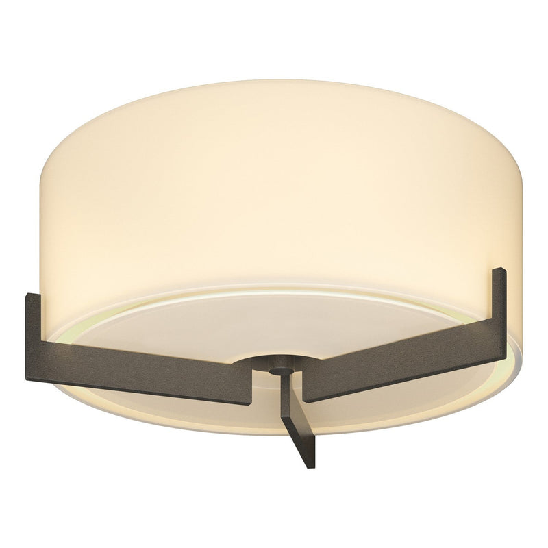 Hubbardton Forge - 126401-SKT-07-GG0218 - One Light Semi-Flush Mount - Axis - Dark Smoke