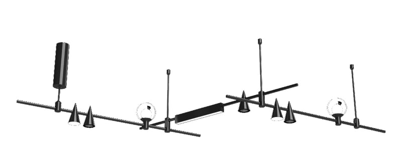 LÁMPARA COLGANTE LINEAL, AJUSTABLE, MODERNA LED MARCA LIGHTSOURCE COLLECCION FINESE, ACABADO SATIN BRASS , EN TONALIDAD DE LUZ  (3000K) 45W 0-10V DIMMABLE