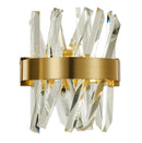 LÁMPARA DE PARED LED CRISTAL MODERNA DECORATIVA 13W, 3000K, 100-240V/50-60HZ, CRI>80, ACABADO ANTIBRASS PANTALLA + CRISTAL.