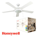 ABANICO DE TECHO HOOVER 52" DECORATIVO BLANCO 2XE27-40W  ( NO INCLUIDO) CADENA TIRO