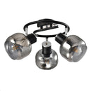 LÁMPARA DE TECHO MODERNA DECORATIVA 3XE27-40W (NO INCLUIDO) 110-240V VIDRIO TRANSPARENTE  + CROMO.