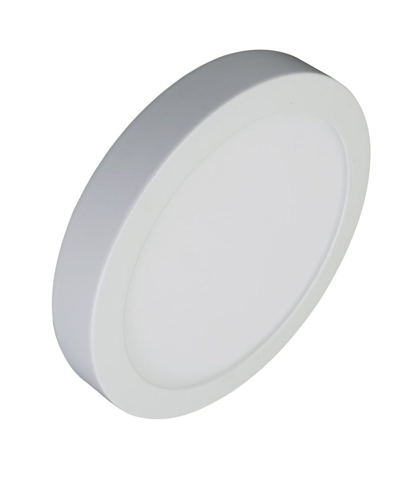 PANEL DE TECHO LED REDONDO BLANCO SUPERFICIAL DE 18W INTERRUPTOR CCT 30K,40K,60K.