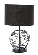 LÁMPARA DE MESA  ACABADO DE METAL COLOR NEGRO MATTE., 1 BOMBILLO -60W/E27 ( NO INCLUIDO ) , DIMENSIONES D-130XH25/190 H-170MM