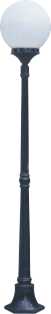 Lampara De Poste Para Exteriores Marca Genova, Con Cuerpo De Aluminio Inyectado, Y Pantalla De Pc Uv Protected, Para 1Xe27 (No Incl) H-74" Cuerpo Negro