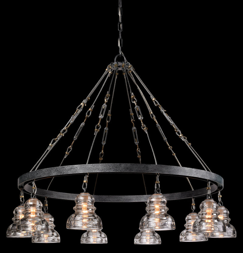 Troy Lighting - F3137 - Ten Light Chandelier - Menlo Park - Old Silver