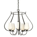 Hubbardton Forge - 103045-SKT-07-GG0303 - Five Light Chandelier - Flora - Dark Smoke