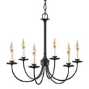 Hubbardton Forge - 107060-SKT-10 - Six Light Chandelier - Simple Lines - Black