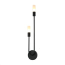 LÁMPARA DE PARED MODERNA DECORATIVA 2XG9-10W (NO INCLUIDO) 110-240V, ACABADO NEGRO + VIDRIO CLARO.