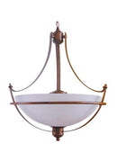 LÁMPARA DE TECHO COLGANTE  3XE27 (NO INCLUIDO) ACABADO BRONZE + PANTALLA DE VIDRIO FROSTED.