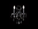 Avenue Lighting - HF1041-BLK - Two Light Wall Sconce - Onyx Ln. - Black Crystal