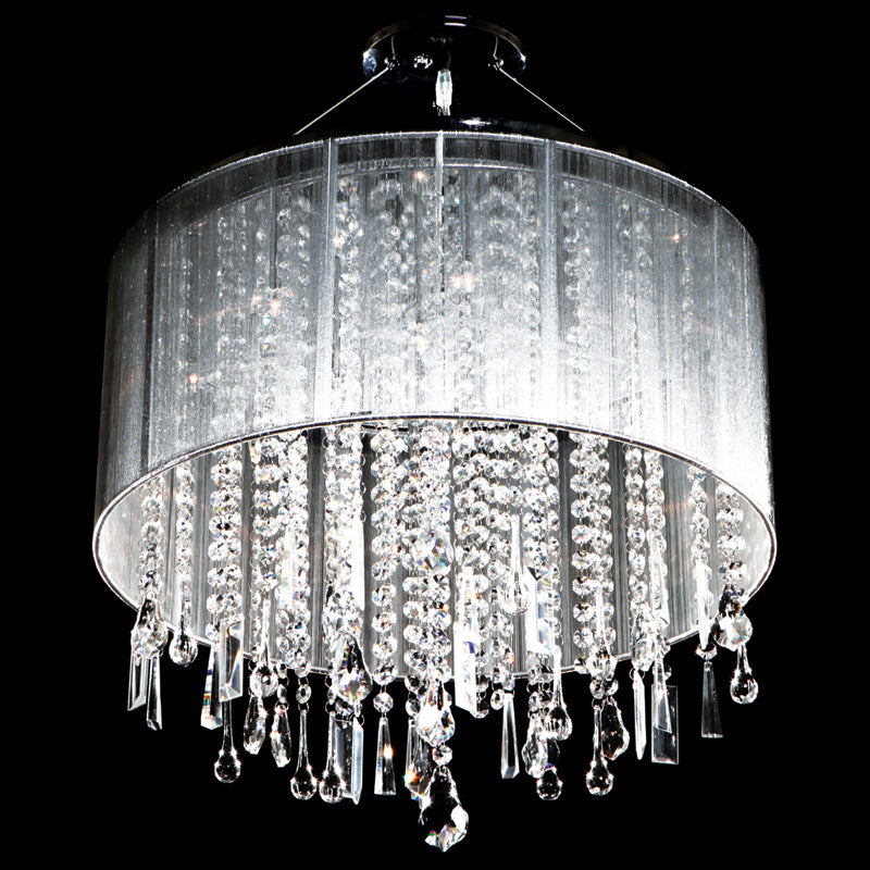 Avenue Lighting - HF1502-SLV - 12 Light Dual Mount/Flush & Hanging - Beverly Dr. - Silver Silk String