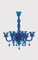 LAMPARA DE TECHO DECORATIVA AZUL  6XE12-60W