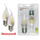 SET DE 2 FOCOS LED FILAMENTO DIMEABLES  E27-5W, 2700K, 600LM, 100-130V/50-60HZ PF>0.5, CRI>80, MARCA HONEYWELL.