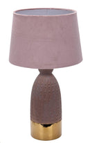 LÁMPARA DE MESA/ CERAMICA 1EX27-60W (VDE) NO INCLUIDO, 110-240V,,PANTALLA CHOCOLATE.