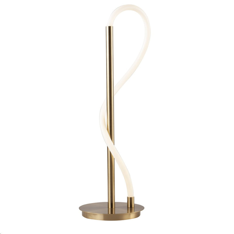 LÁMPARA DE MESA LED MODERNA DECORATIVA 12W 3000K 110-240V/50-60HZ ACABADO BRASS PLATED METAL.