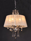 LÁMPARA DE TECHO COLGANTE DECORATIVA CON CRISTALES 5XE27-60W 110-240V.