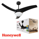 ABANICO DE TECHO ELIO 42" DECORATIVO NEGRO MATE CON LUZ LED 20W CONTROL REMOTO