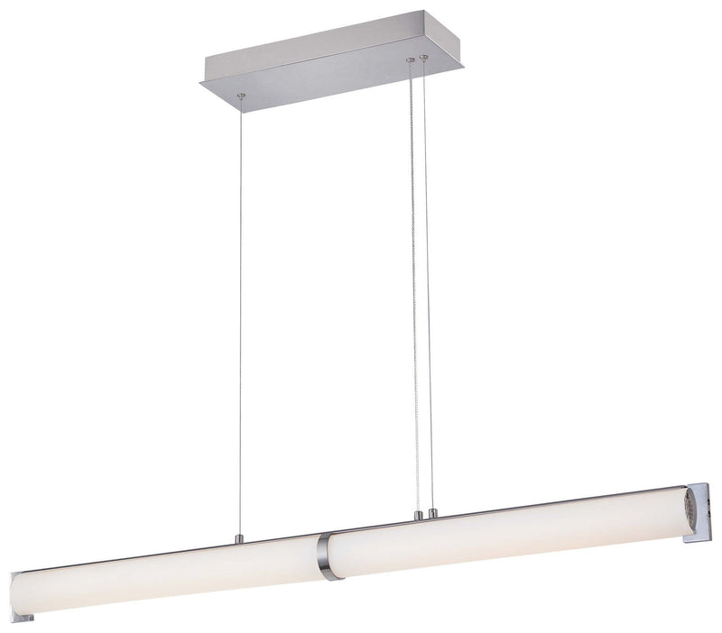 George Kovacs - P1152-084-L - LED Island Pendant - Tube - Brushed Nickel