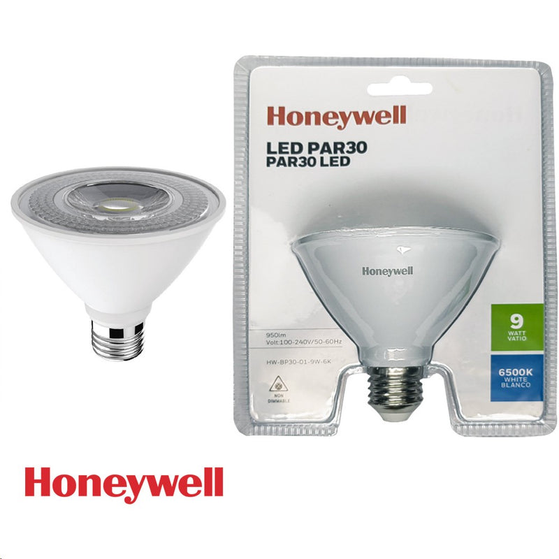 FOCO LED PAR30 E27 9W 950LM 6000K 100-240V 50-60HZ PF>0.5, CRI>80, MARCA HONEYWELL.