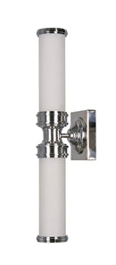 LÁMPARA DE PARED DECORATIVA 2XE27-60W MAX (NO INCLUIDOS) 110-240V, ACABADO CROMO + VIDRIO FROSTED.