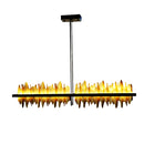 LÁMPARA DE TECHO LED COLGANTE MODERNA DECORATIVA 48W 3000K 100-240V/50-60HZ ACABADO NEGRO + PLATEADO.