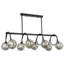 LÁMPARA DE TECHO COLGANTE MODERNA DECORATIVA 8XG9-10W (NO INCLUIDO) 110-240V, ACABADO EN VIDRIO GRIS