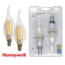 SET DE 2 FOCOS LED FILAMENTO TRIAC DIMEABLE  E12-5W, LUZ BLANCA 6500K, 739LM, 100-130V/50-60HZ, PF0.5 CRI80, MARCA HONEYWELL.