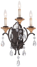 Metropolitan - N7103-258B - Three Light Wall Sconce - Cortona - French Bronze W/ Gold Highlights